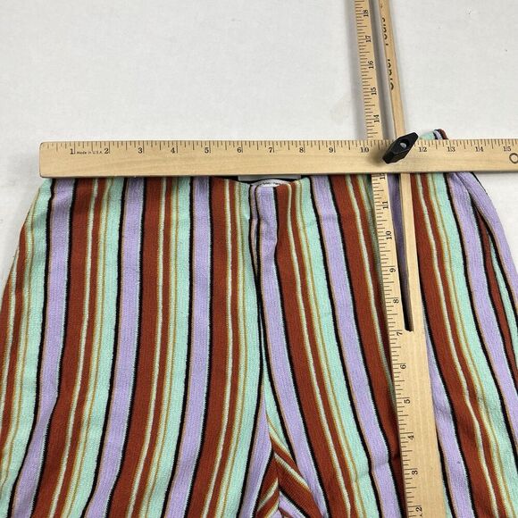 Urban Outfitters Pants Rainbow Stripe Wide Leg Lounge High Waist Festival Small - Picture 7 of 12